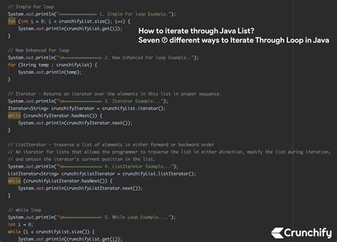java loop list